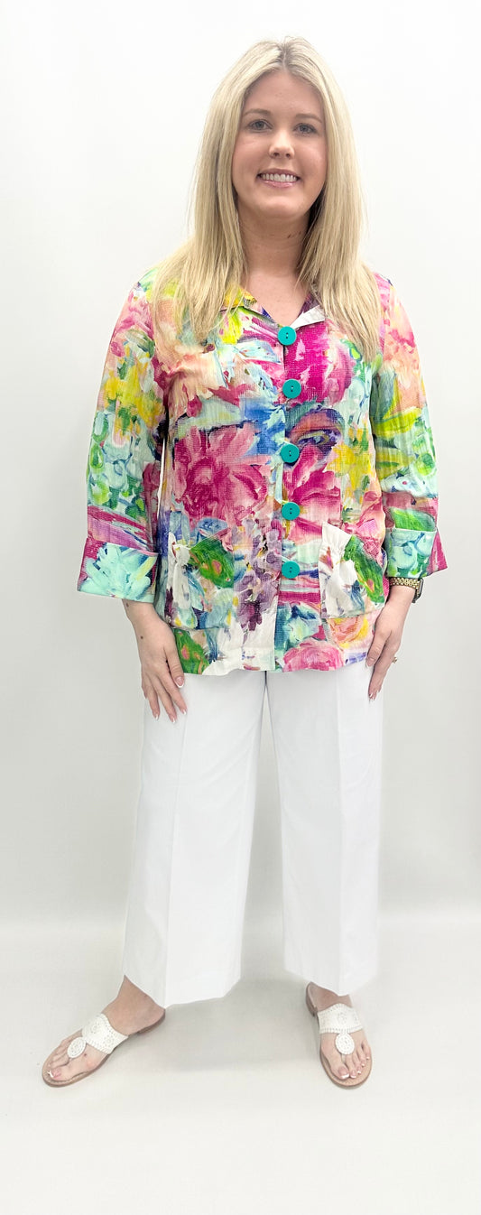 A'la Carte #L15414JM Printed Jacket