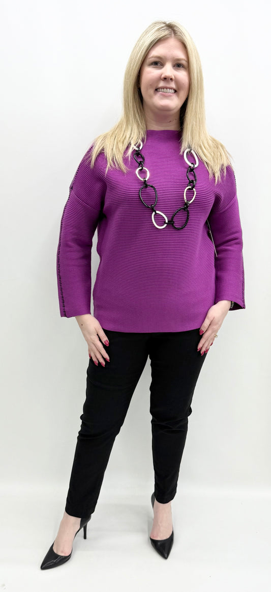 A'la Carte #L35414KM Plum Sweater