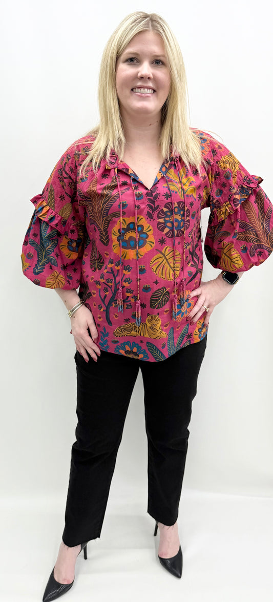 Tru-Luxe #T35478BM Multi Top