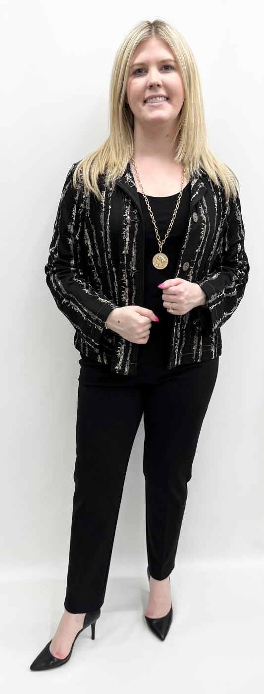 Pure Essence #636-7084 Black/Tan Jacket