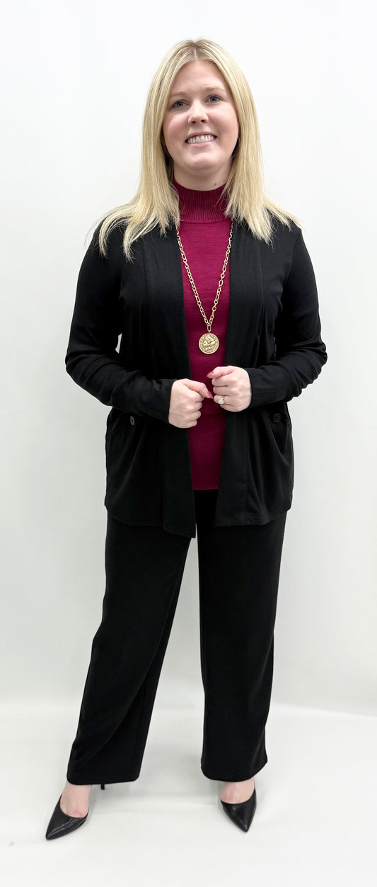 A'la Carte #L35104JM  Black Cardigan
