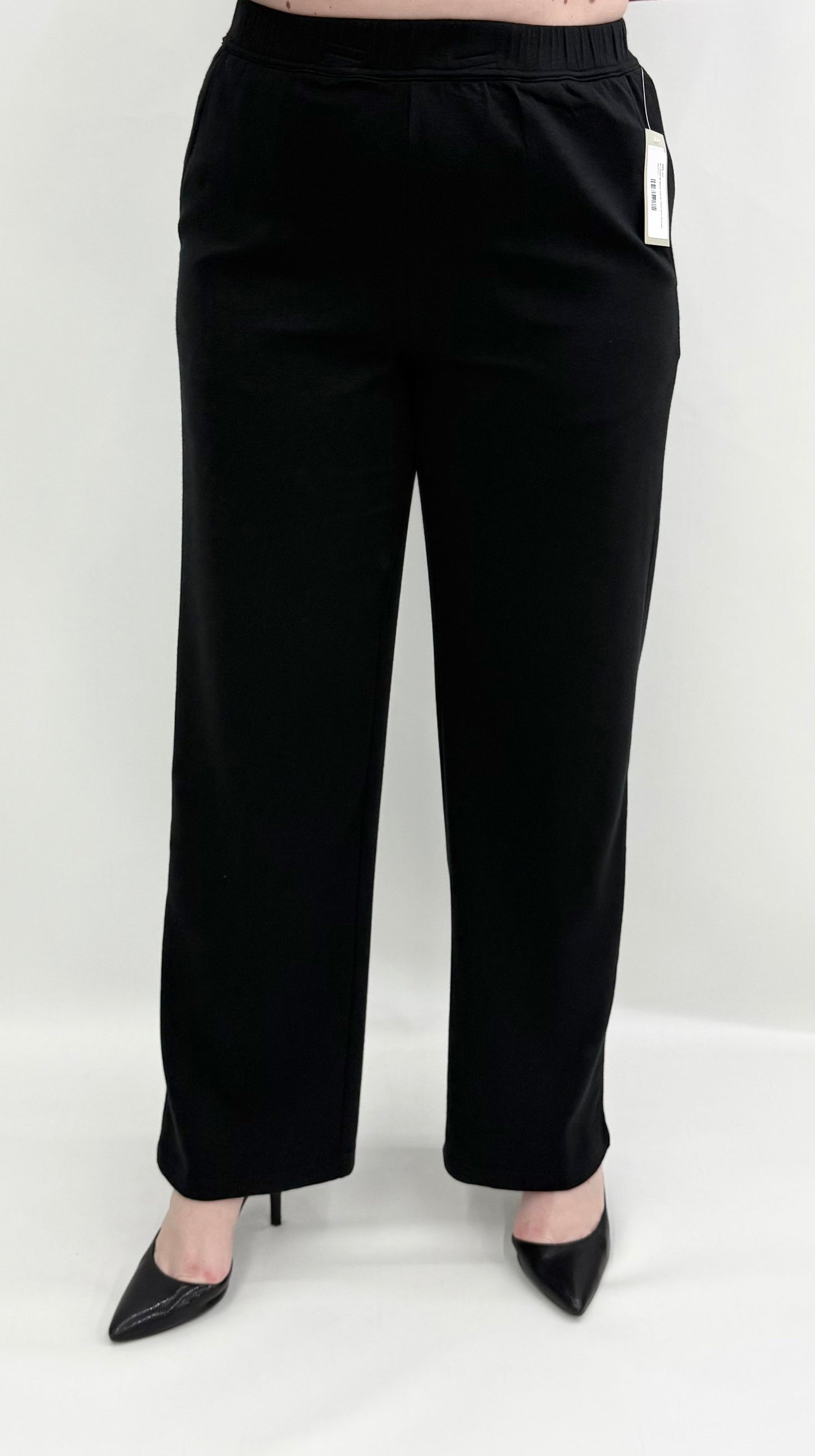 A'la Carte #L35106PM Black Pull On Pants with Pockets