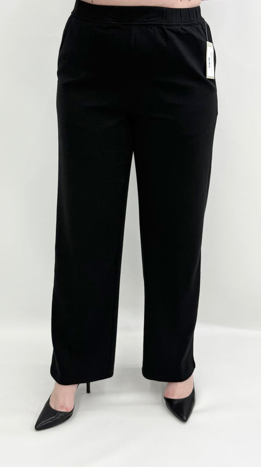 A'la Carte #L35106PM Black Pull On Pants with Pockets