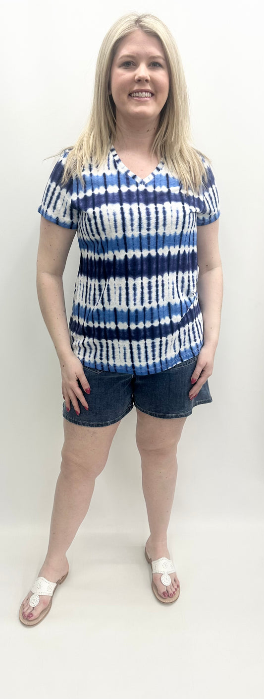 Charlie B #C1231TPK-258C Jersey Knit V-Neck