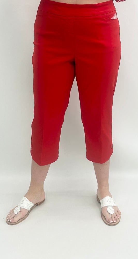 Slim Sation by Multiples #M24711PM Poppy Capri Pant