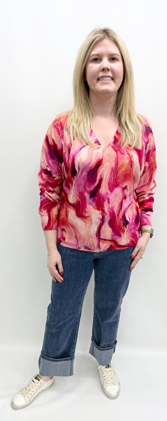 APNY #SW132C Berry Multi Sweater