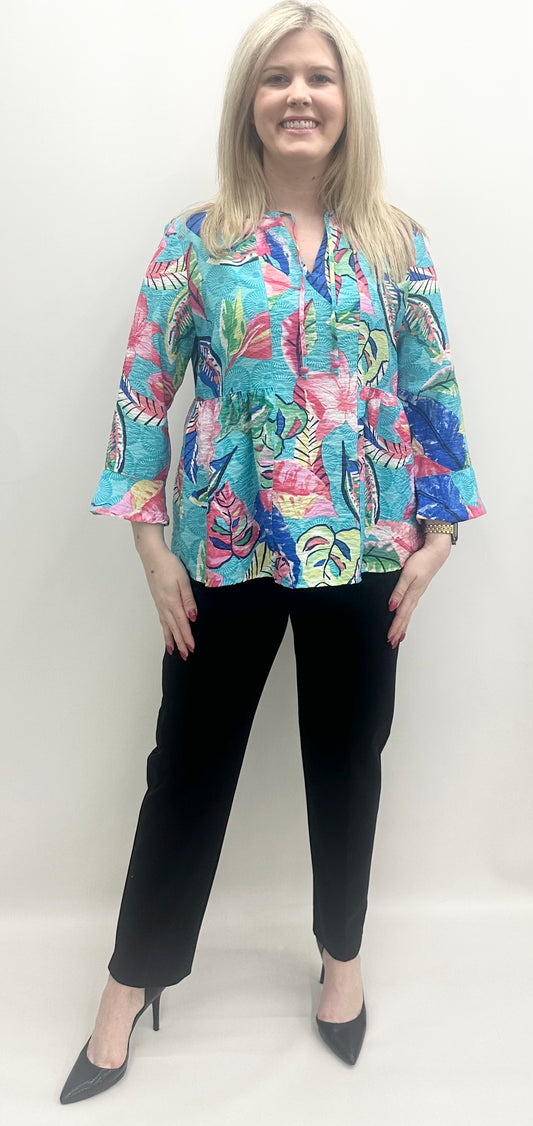 Ali Miles #A25426TM Leaf Multi Top