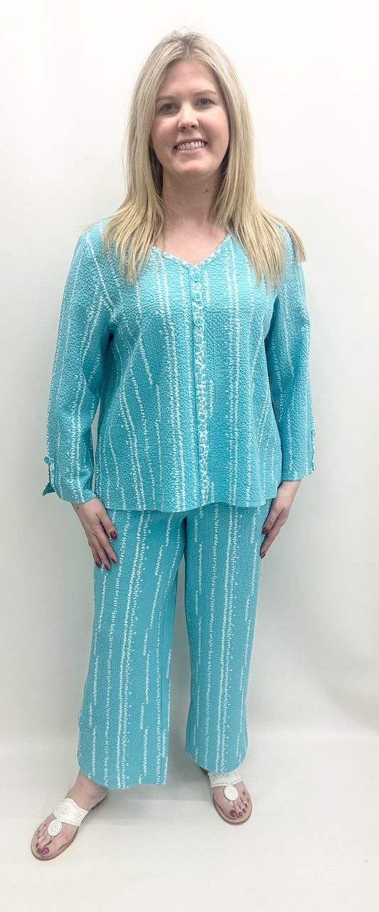 22079 Crinkle Crepe Bud Tulip Hem Crop Pant