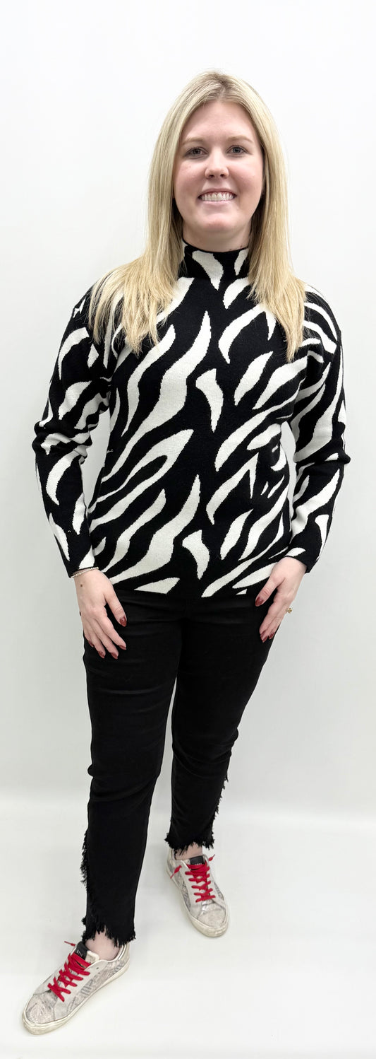 Charlie B. #C2762R/464A Zebra Sweater