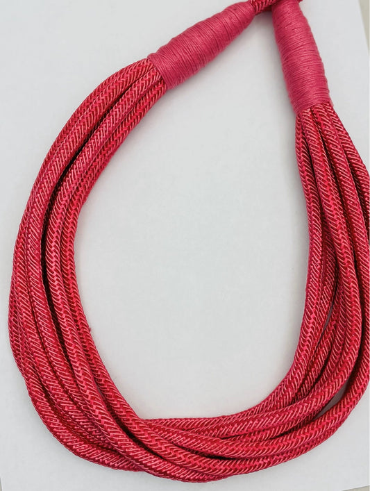 Pink Slub Necklace