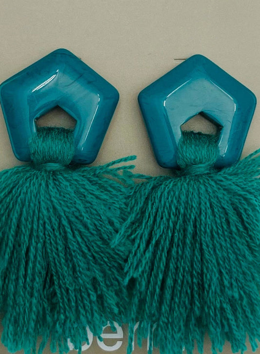 Chic - Hex-Fringe Stud (Sky Blue) BER574