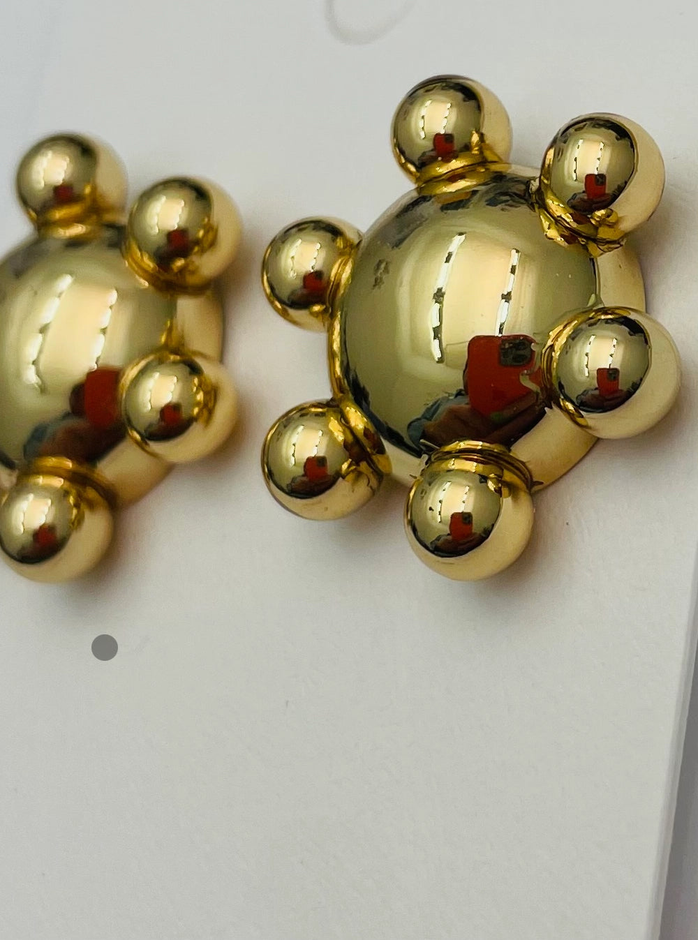 Golden - Round Polished Stud (Shiny Gold) BER530