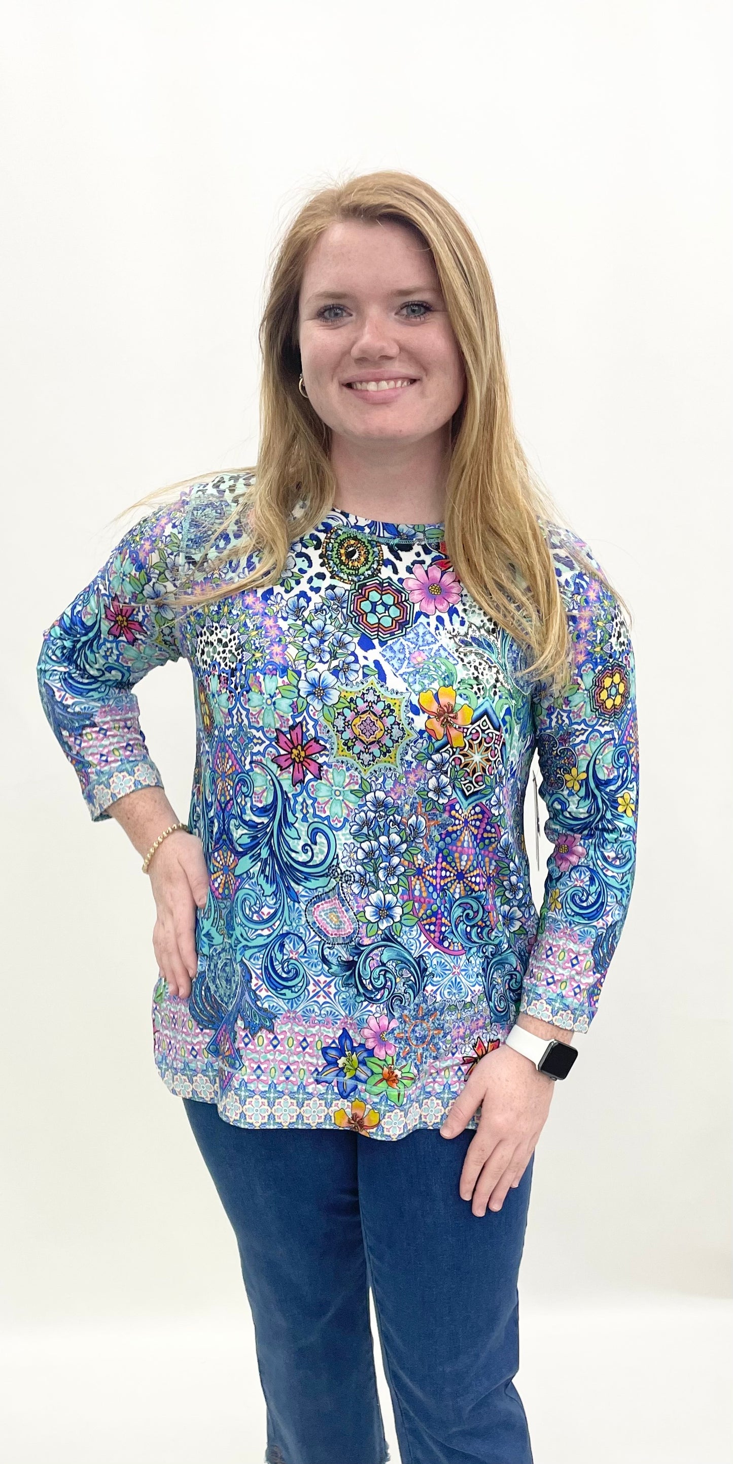 Ali Miles #A26601TM Multi Knit Top