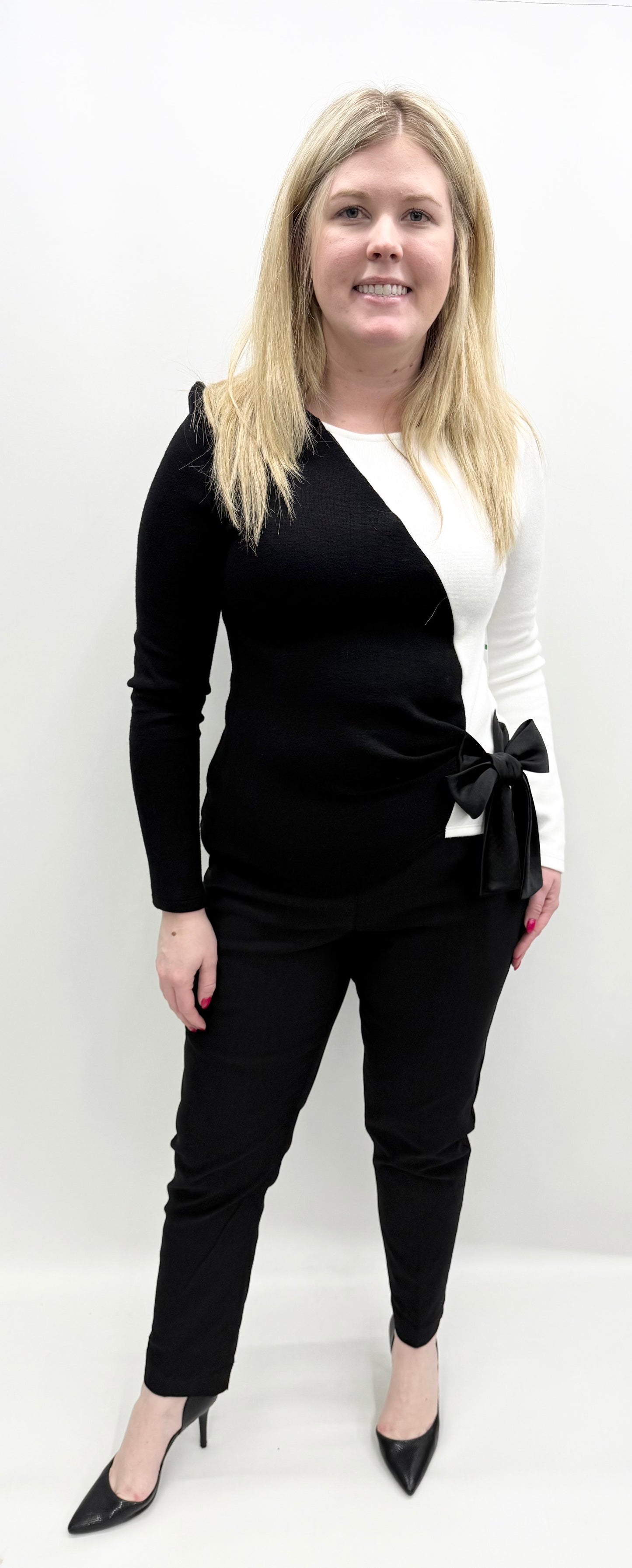 Karen Kane #4L57507 Colorblock Bow Top