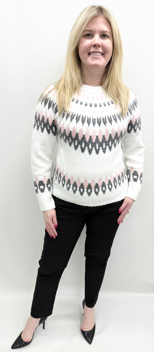 Karen Kane #4L89270 Jacquard Sweater