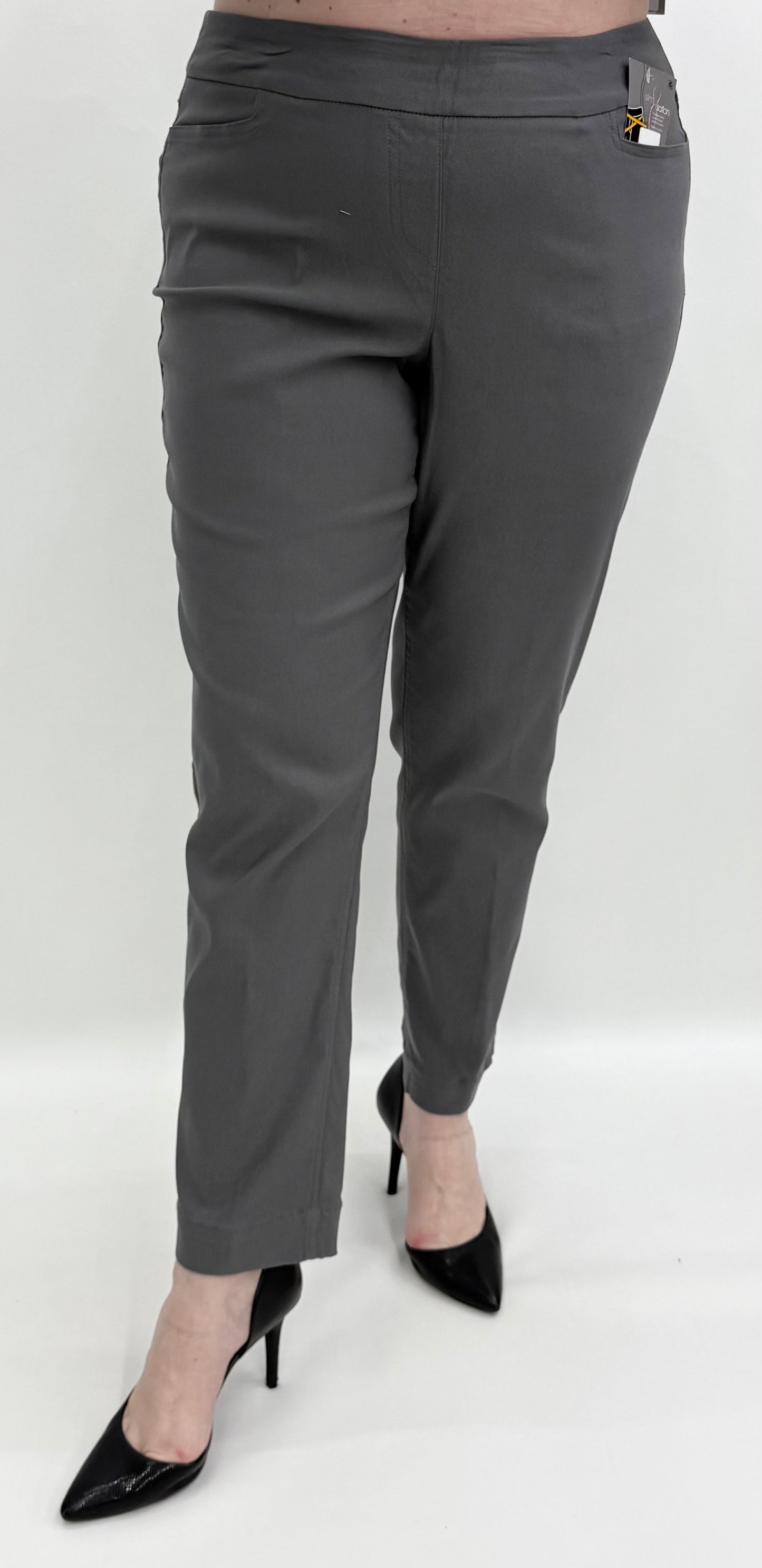 Multiples #M30719PM Granite Pull On Ankle Pant