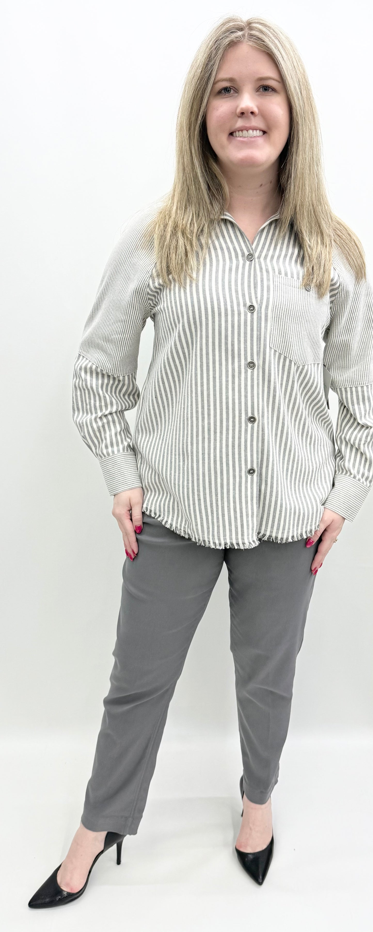 Multiples #M45506BM Granite Shirt