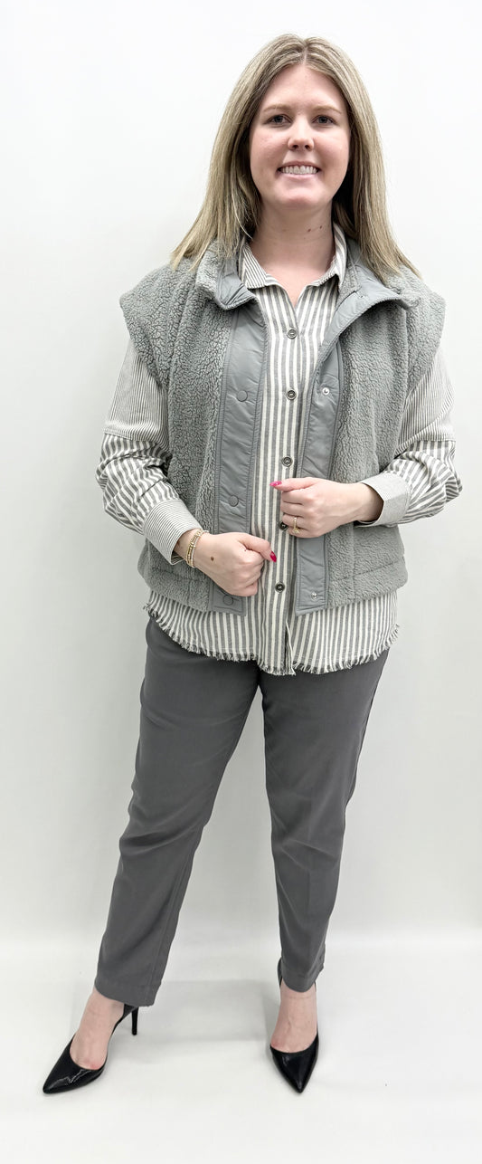 Multiples #M45504VM French Gray Vest