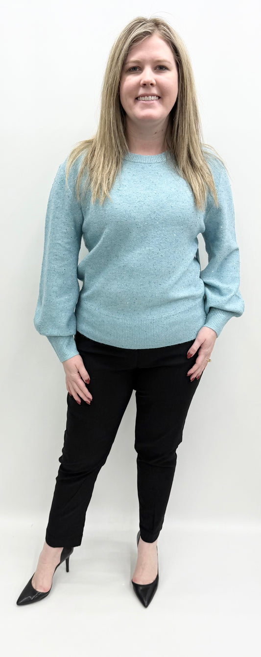 Karen Kane #4L89198 Hidden Gem Sequin Crewneck Sweater