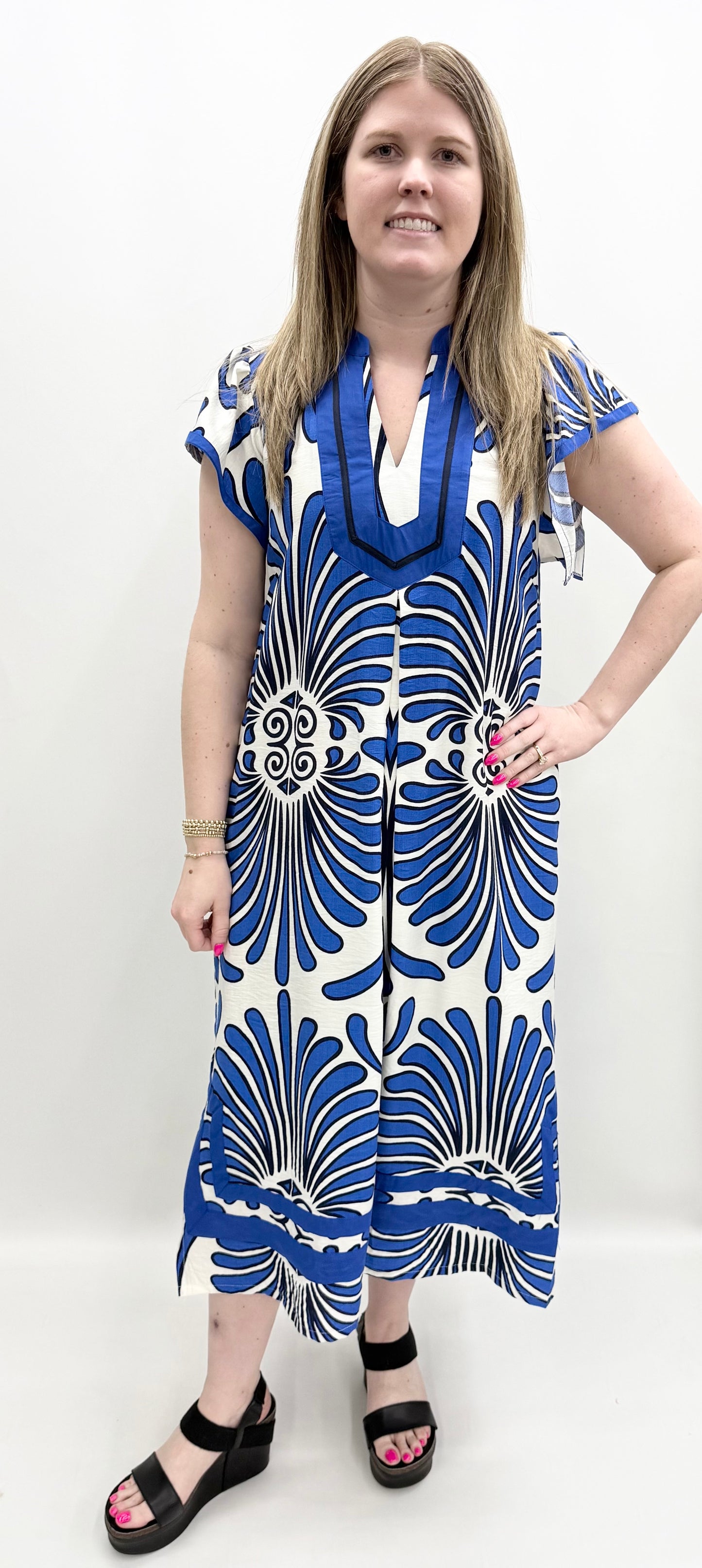 Umgee #K1718 Blue Mix Dress