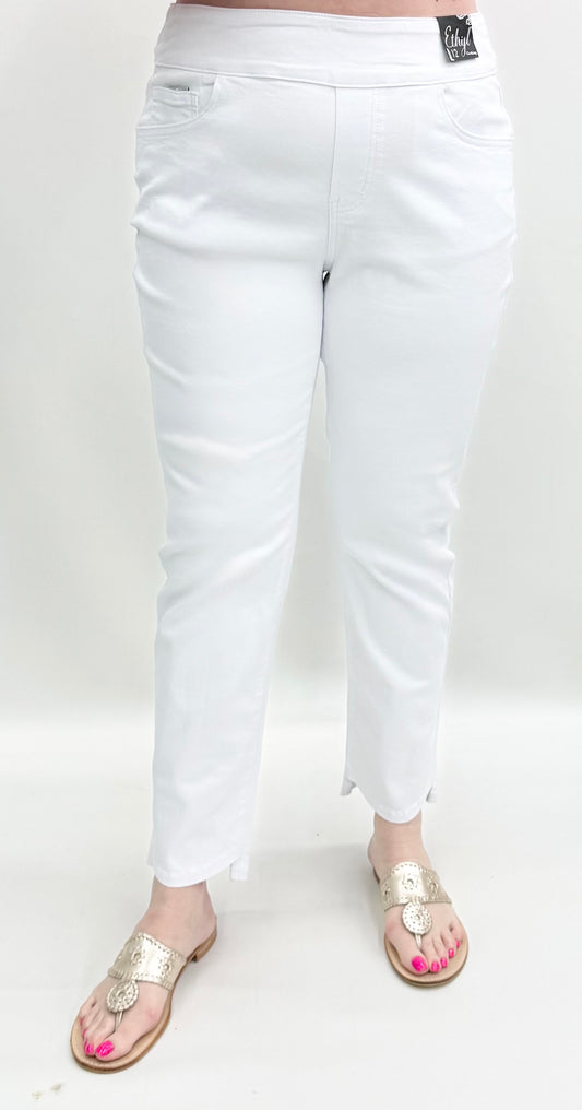 Ethyl #P5061WHT White  Ankle Pant