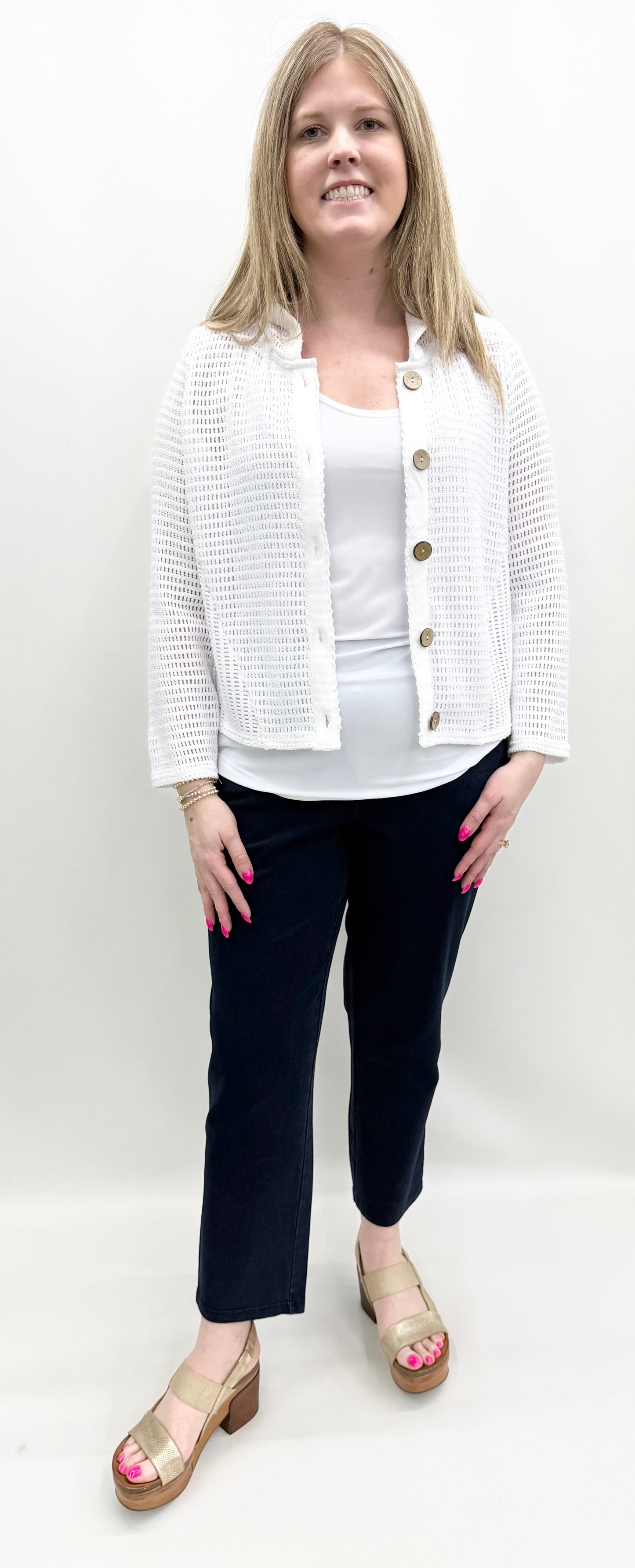 Habitat #85837 White Summer Breeze Cardigan