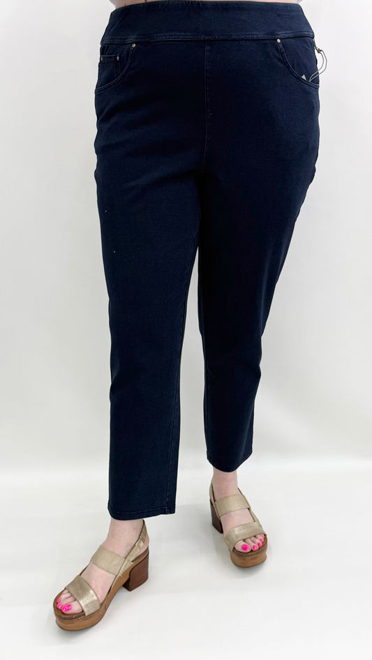 Habitat #31569 Denim Stonewash Cotten Knits Capri Jean