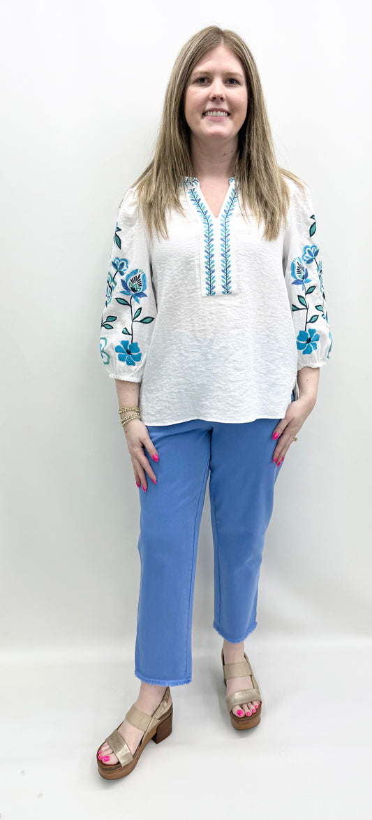 Multiples #M16307TM Embroidered Top
