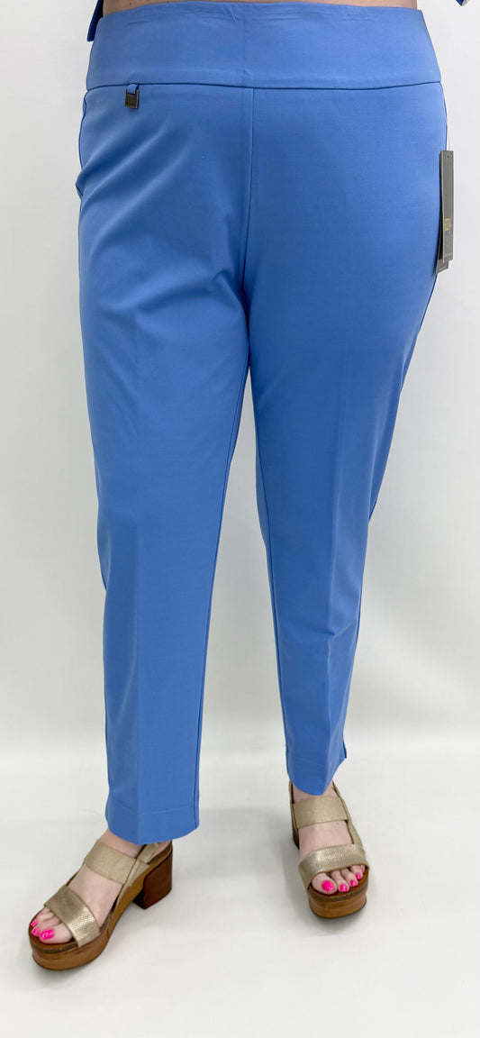 Slim Sation by Multiples #M48716PM French Blue Ankle Pant