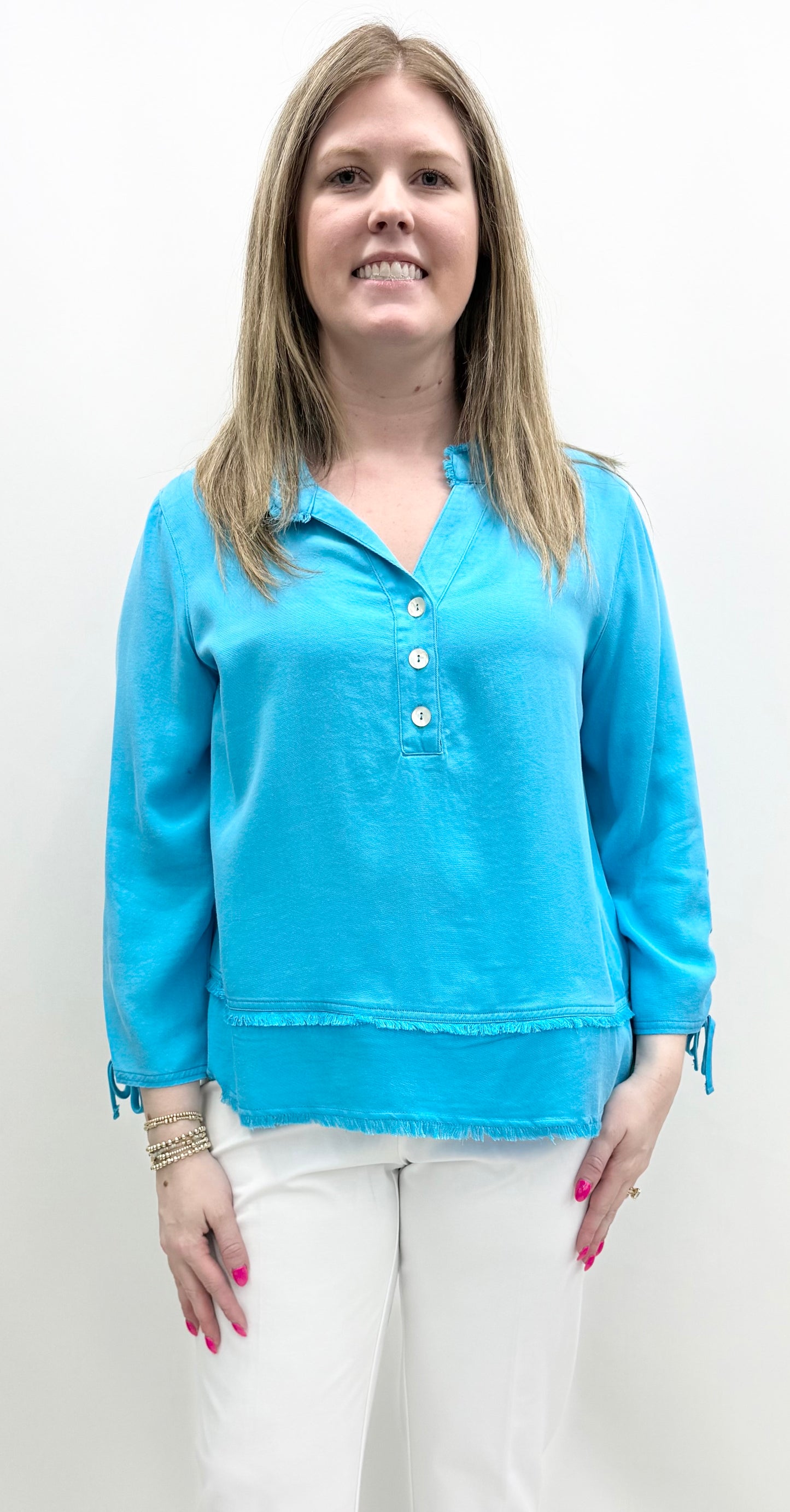 Multiples #M16111TM Vivid Turquoise Shirt