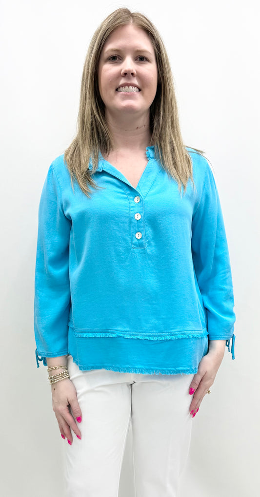 Multiples #M16111TM Vivid Turquoise Shirt