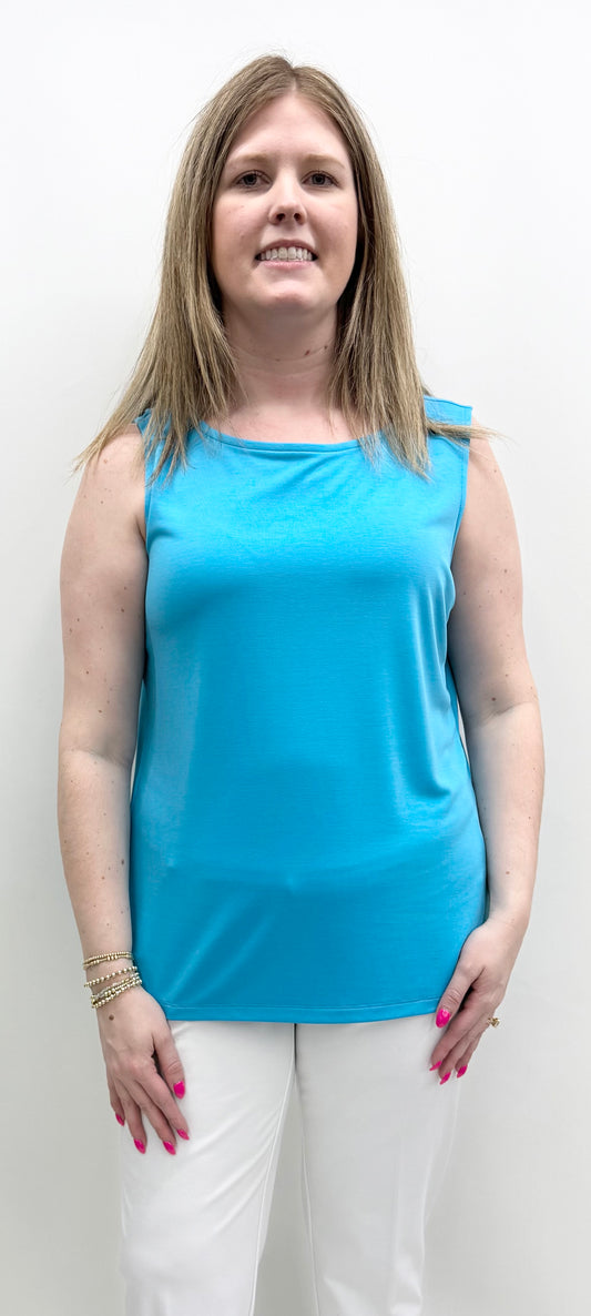 Multiples #M16101TM Vivid Turquoise Knit Tank