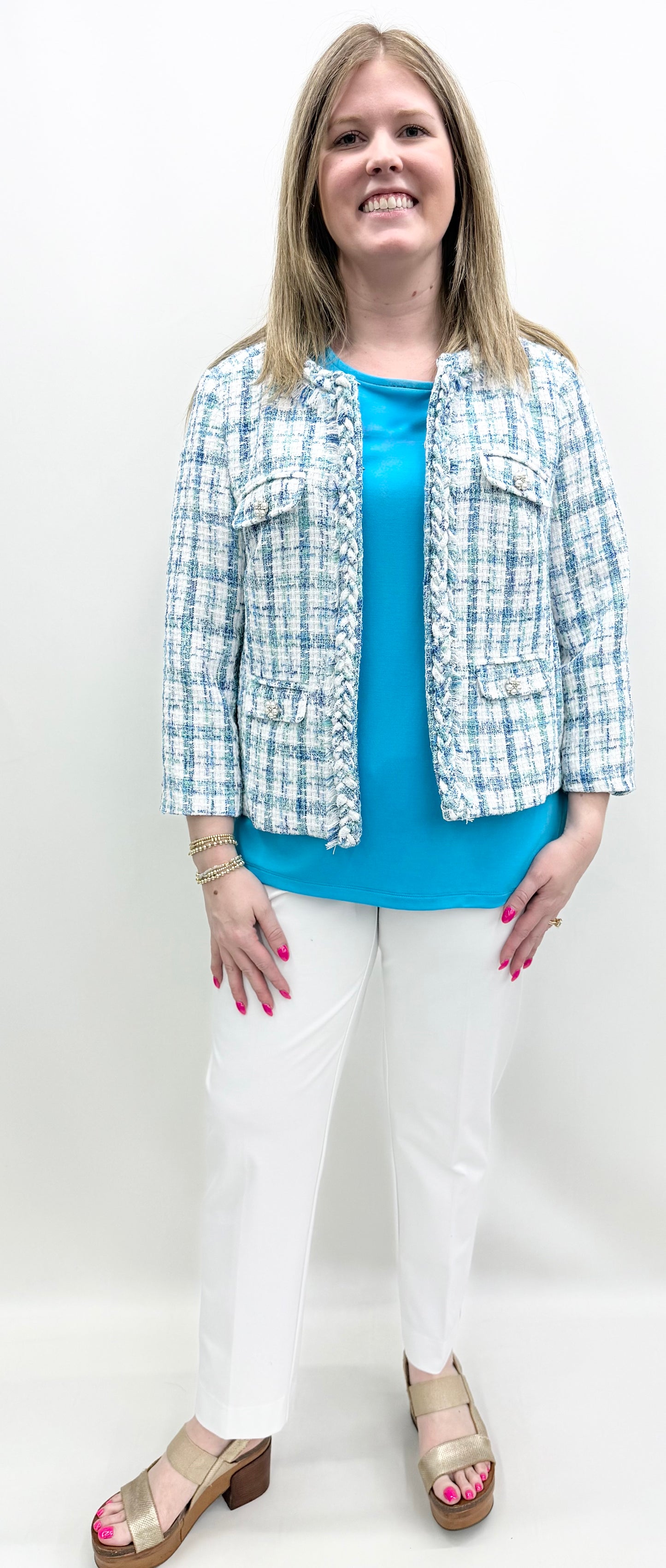 Multiples #M16303JM Woven Tweed Jacket