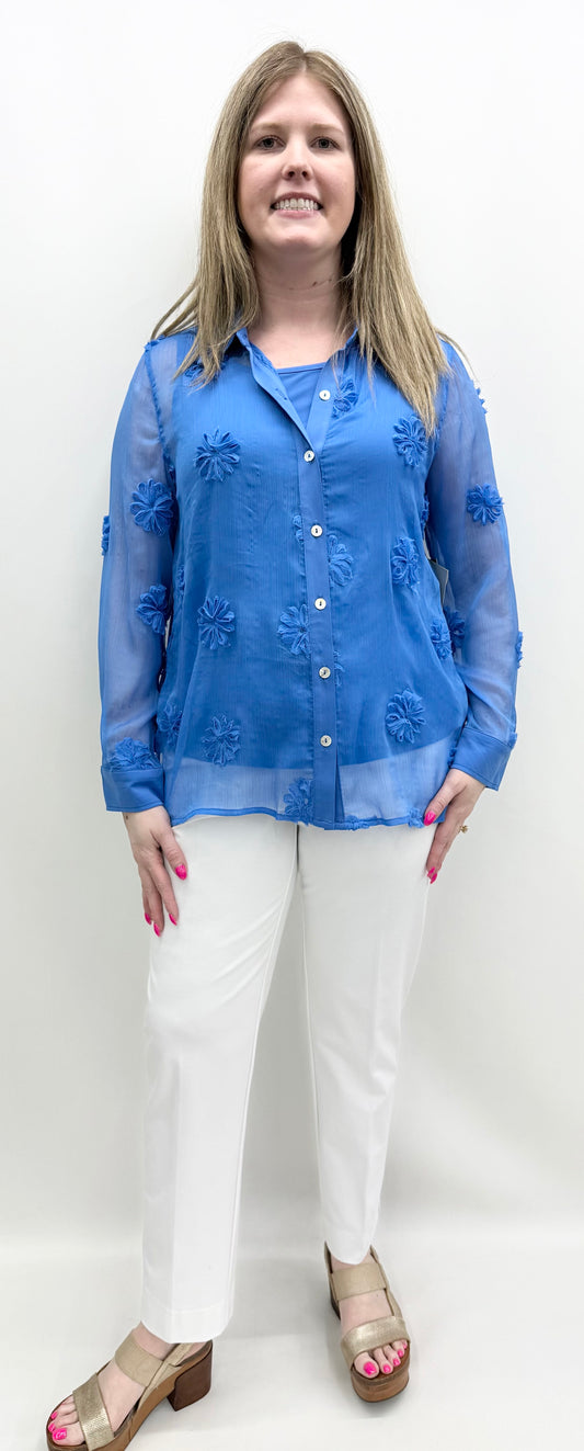 Multiples #M16305BM French Blue Top