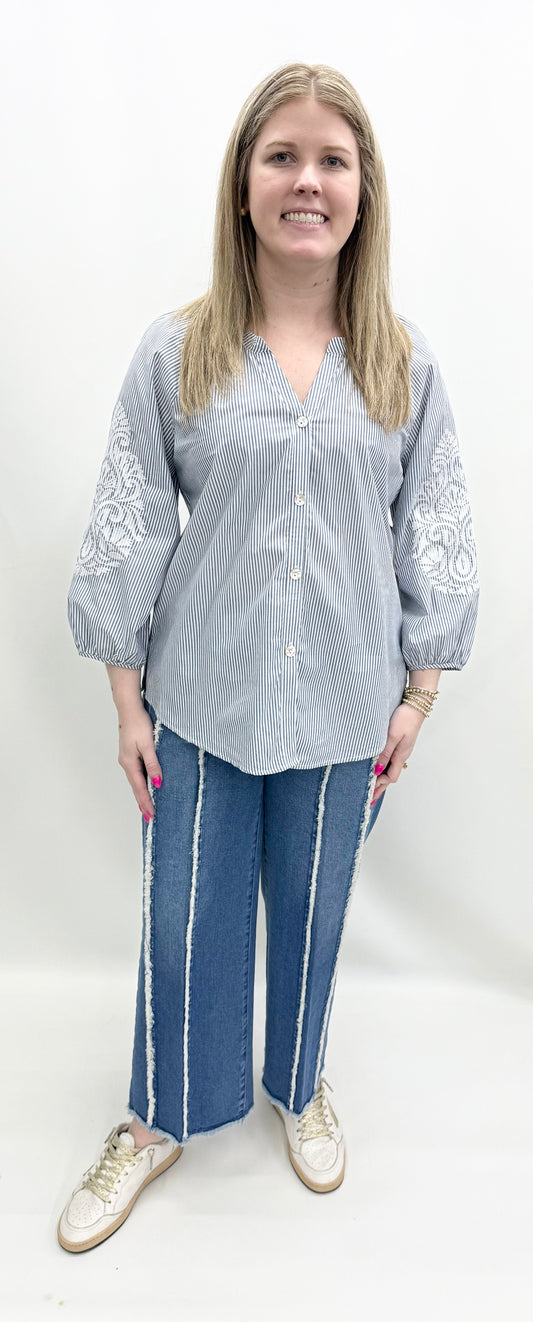 Multiples #M16506BM Stripe Shirt