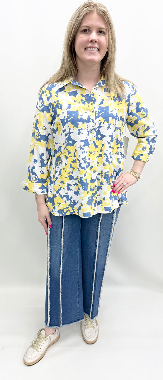 Multiples #M16112BM Floral Multi Shirt