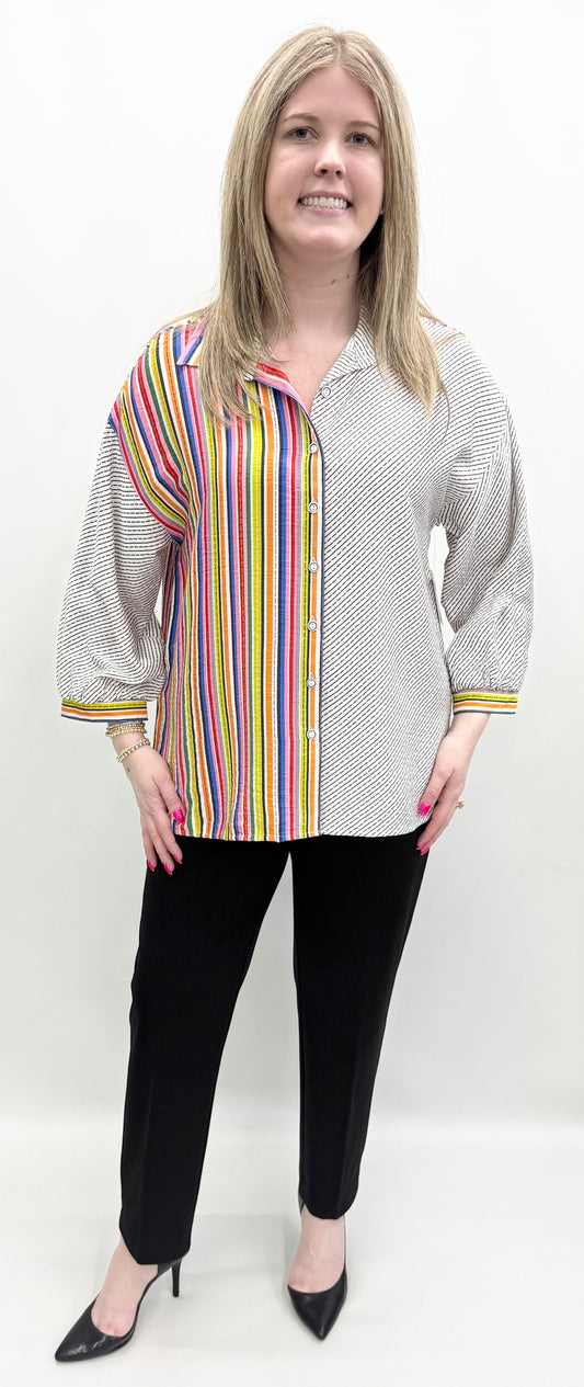 Ali Miles #A16323 Button Up Blouse