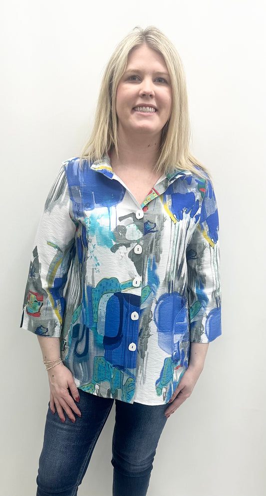 A15310BM Abstract Multi Blouse