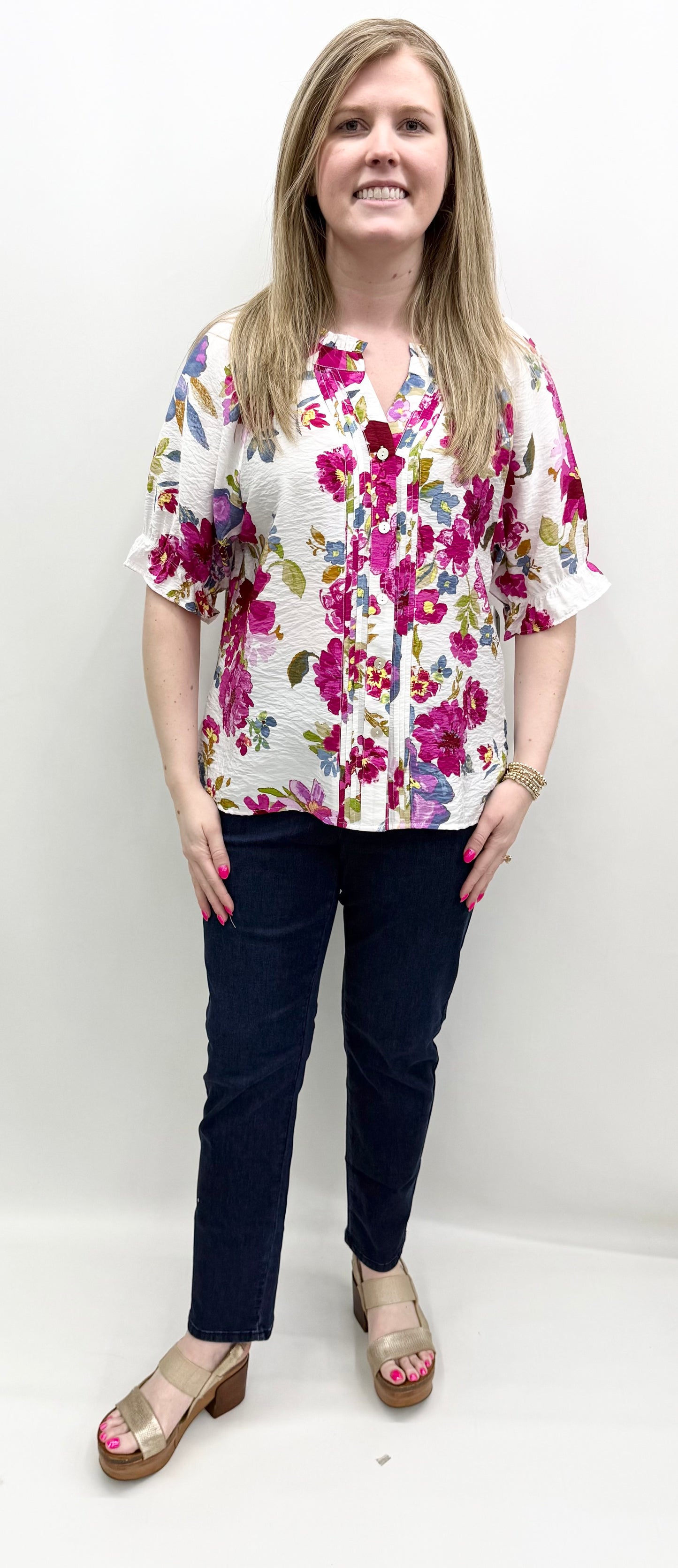 Ali Miles #A26408 Floral Top