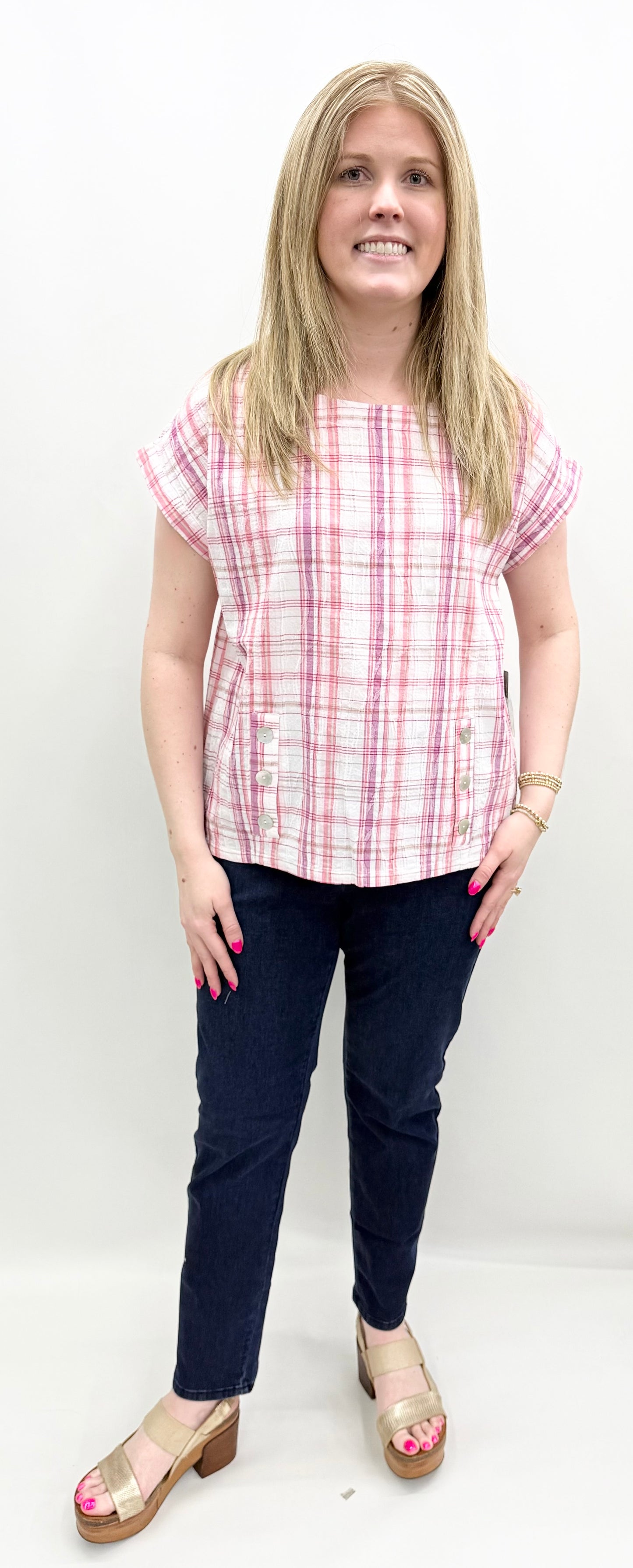 Habitat #46632 Coral Short Sleeve Top