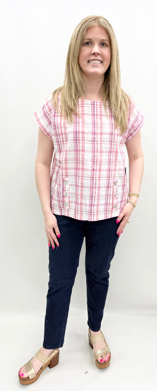 Habitat #46632 Coral Short Sleeve Top