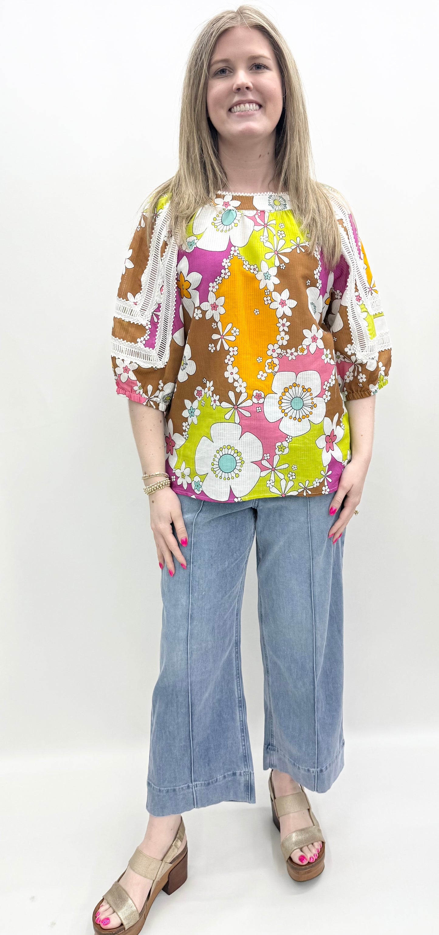 Tru-Luxe #T26238BM Multi Top