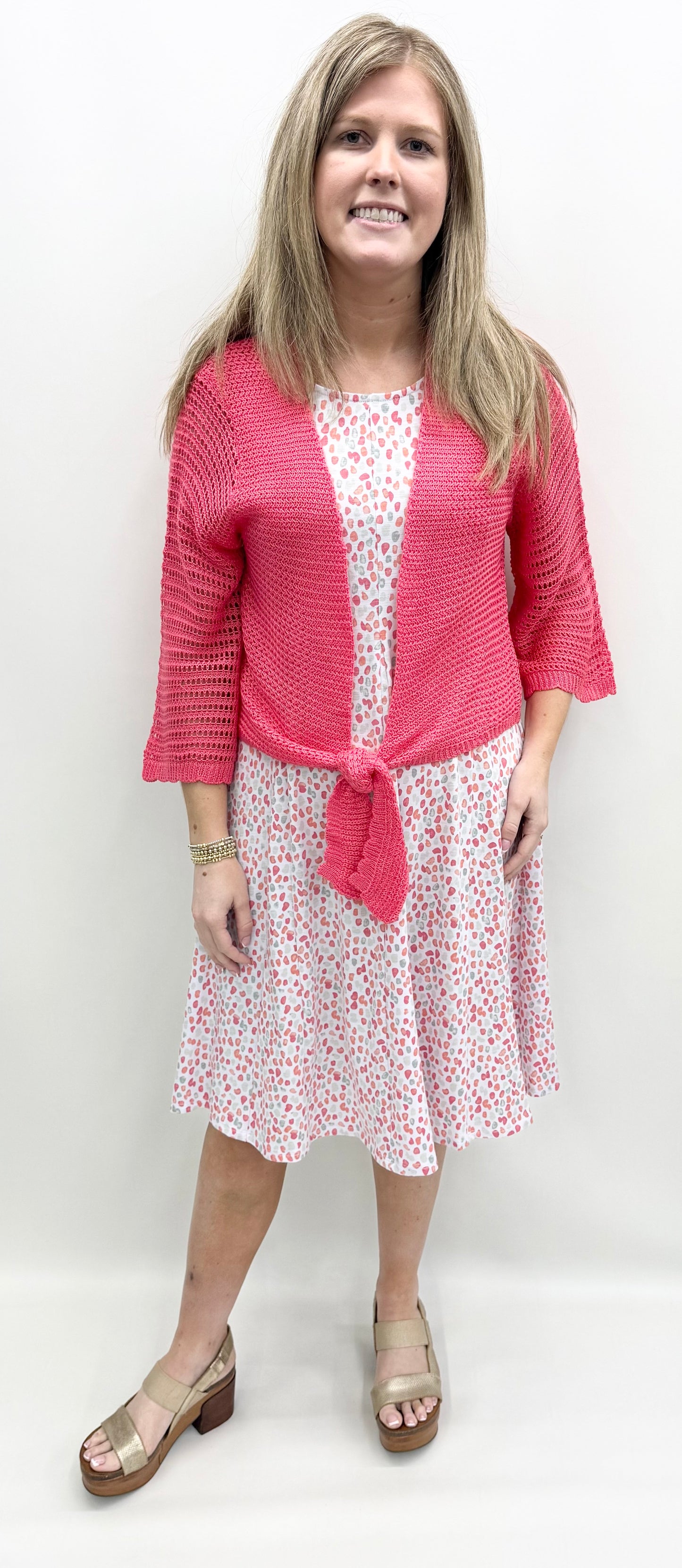 Multiples #M26105KM Coral Pink Shrug