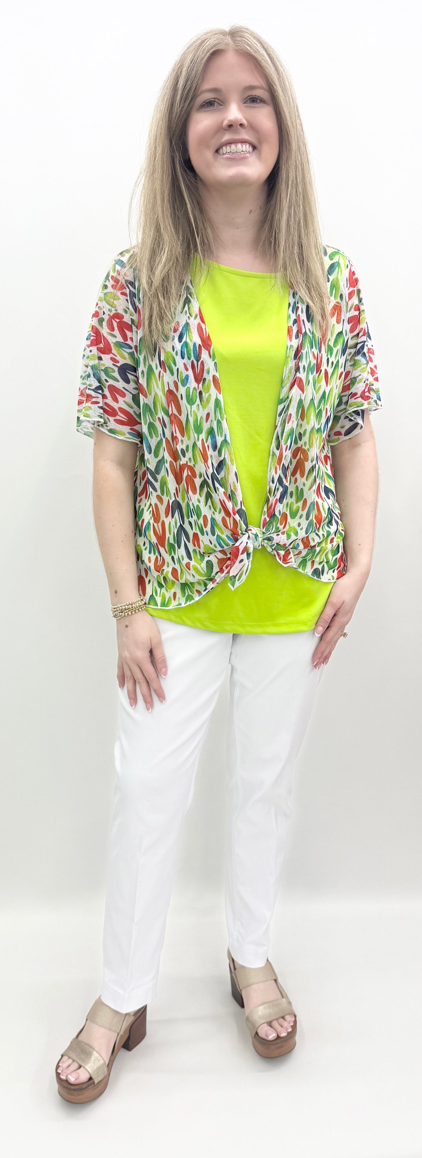 Multiples #M26109JM Leaf Multi Cardigan