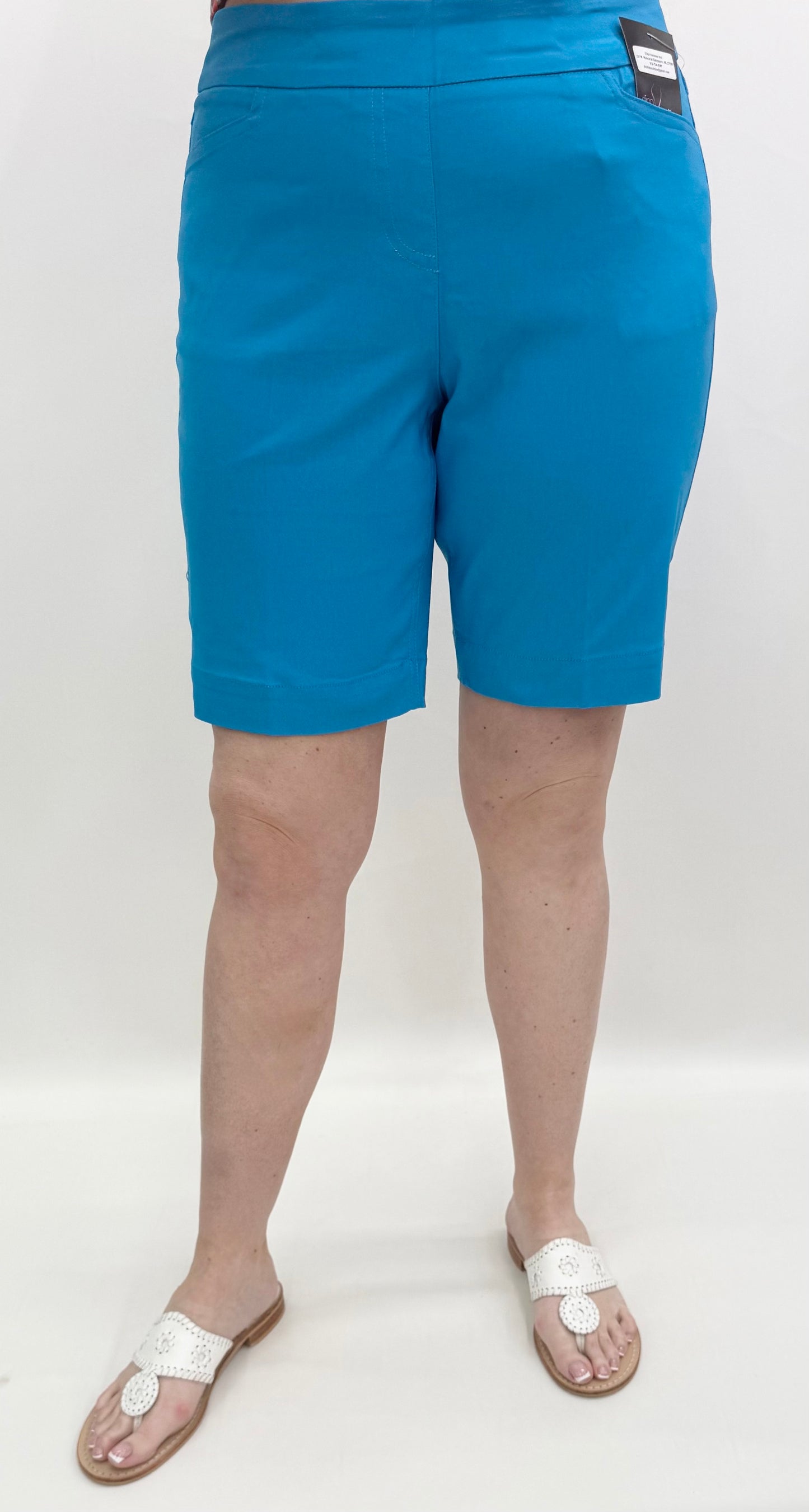 Slim Sation by Multiples #M24709WM Bright Turquoise Short