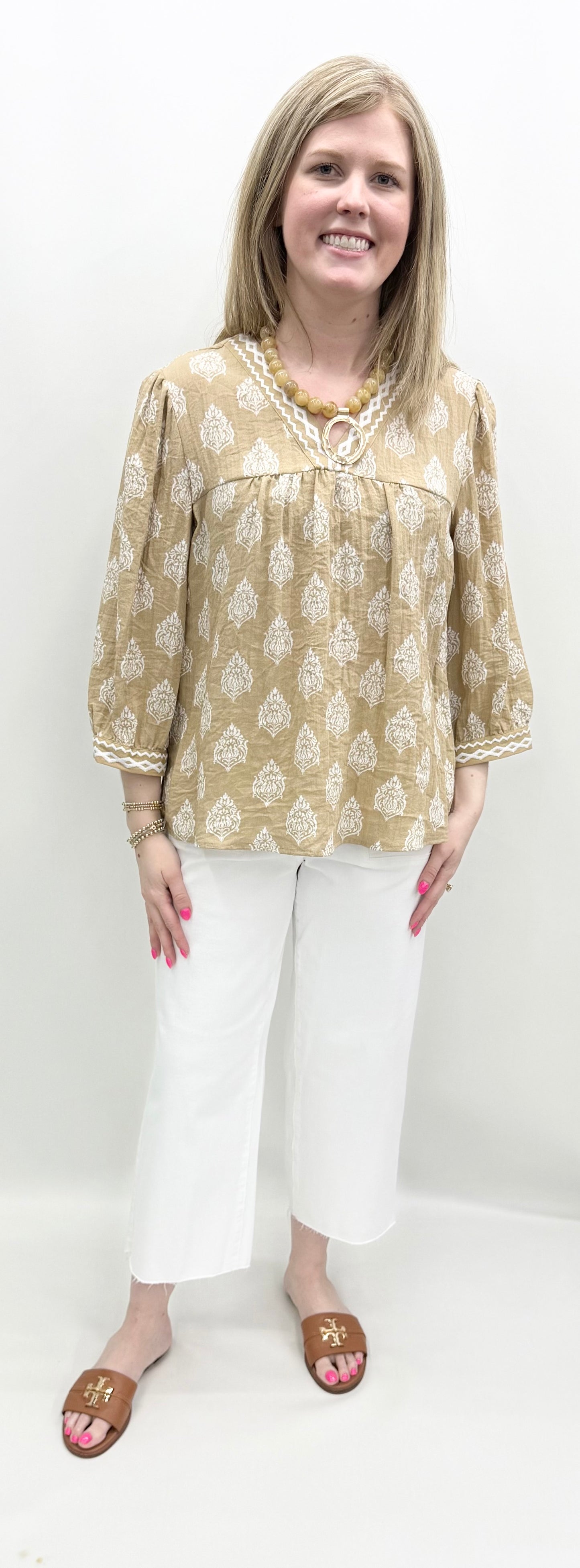 Multiples #M26407TM Khaki Top