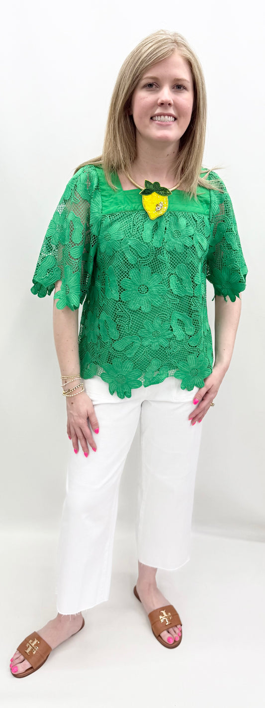 Tru-Luxe #T26362BM Green Top