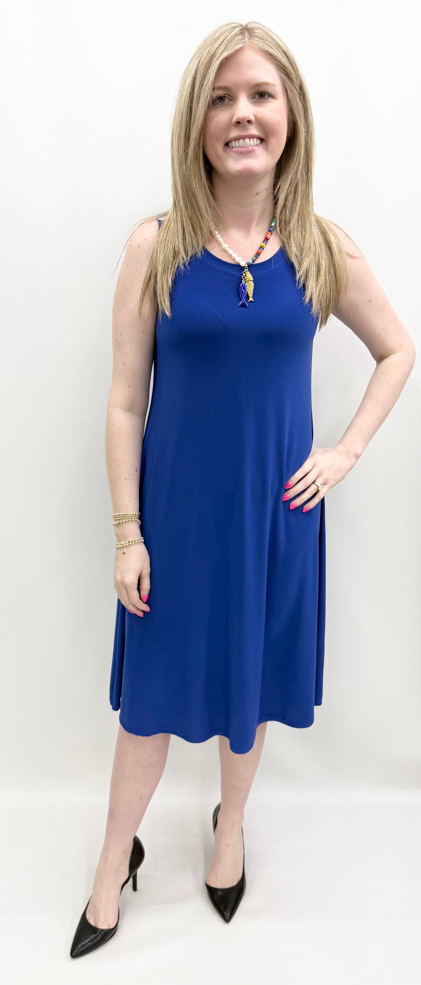 #10-5133 Sapphire Sleeveless Dress