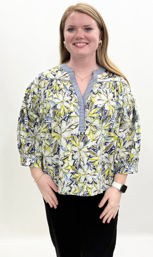 Tru-Luxe #T36214BM Multi Blouse