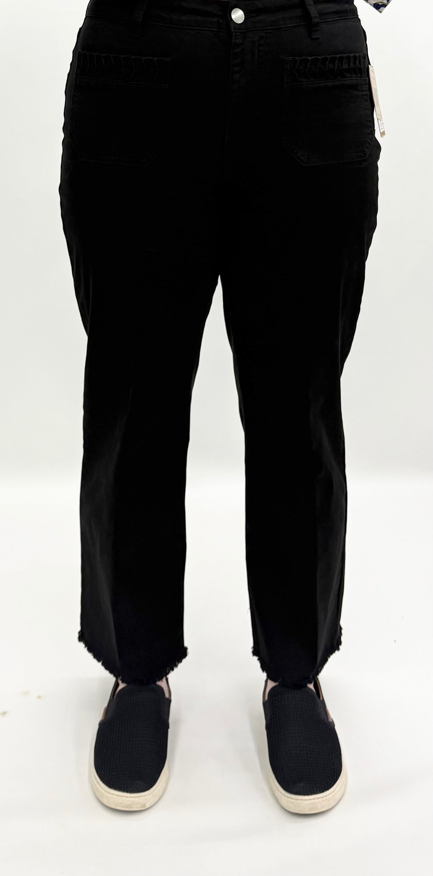 Tru-Luxe #T15103PM Black Wide Leg  Pant